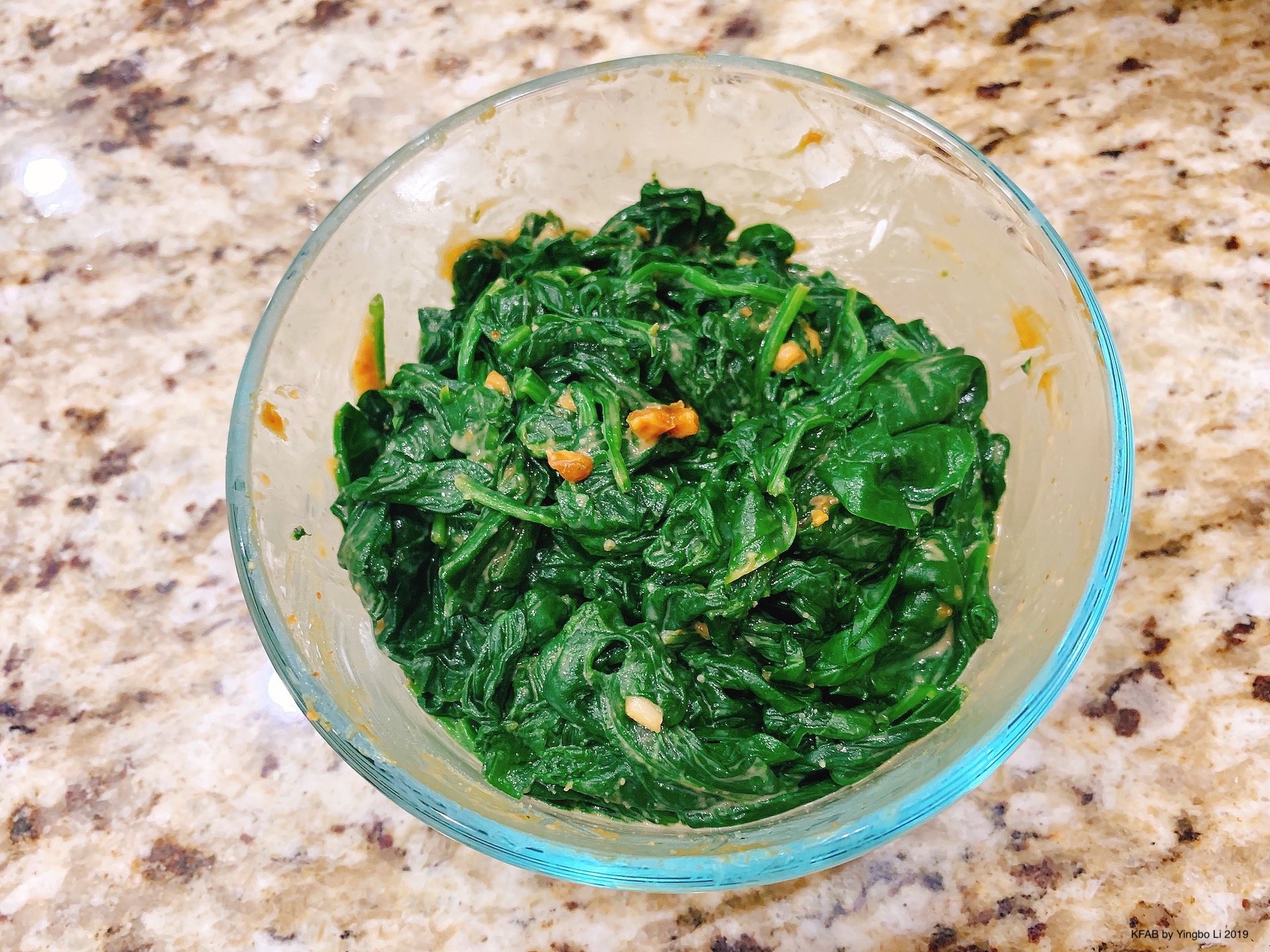 Spinach with Peanut Butter Sauce